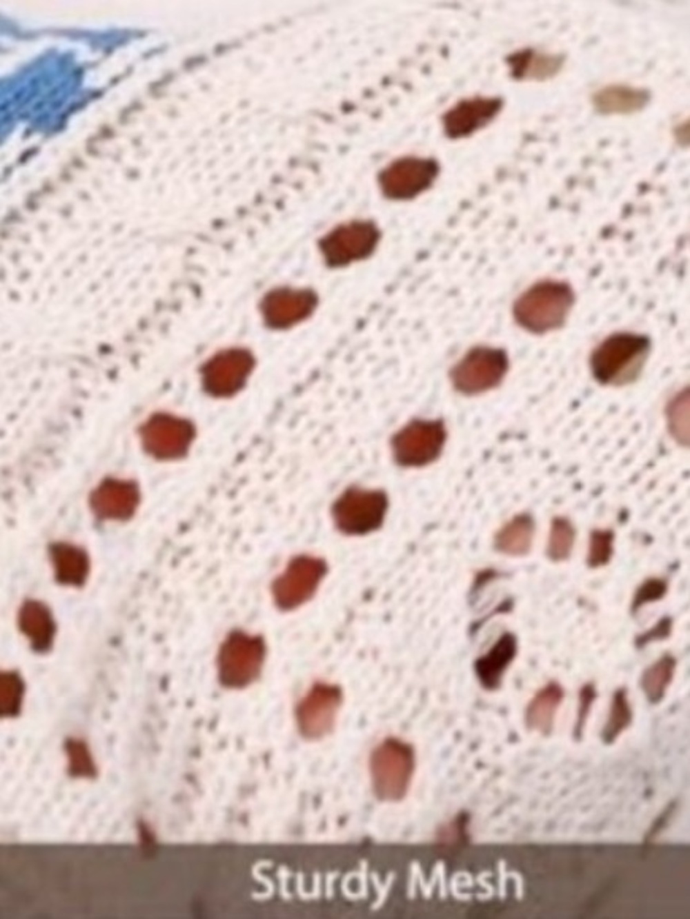 CROCHET TOTE BAG with BLUE TURTLE ACCENTS - Picture 7 of 16